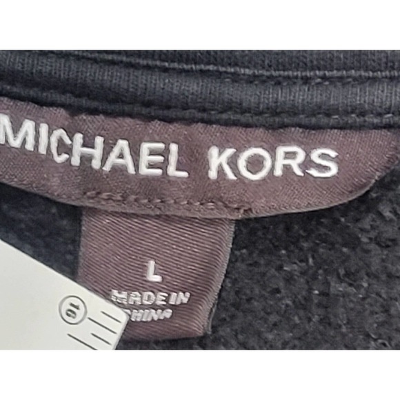 Michael Kors Sweater Men Large Black Full Zip Casual Classic Normcore Dadcore - Picture 10 of 11
